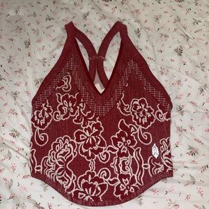 FP Movement by Free People Red Floral Tank Top